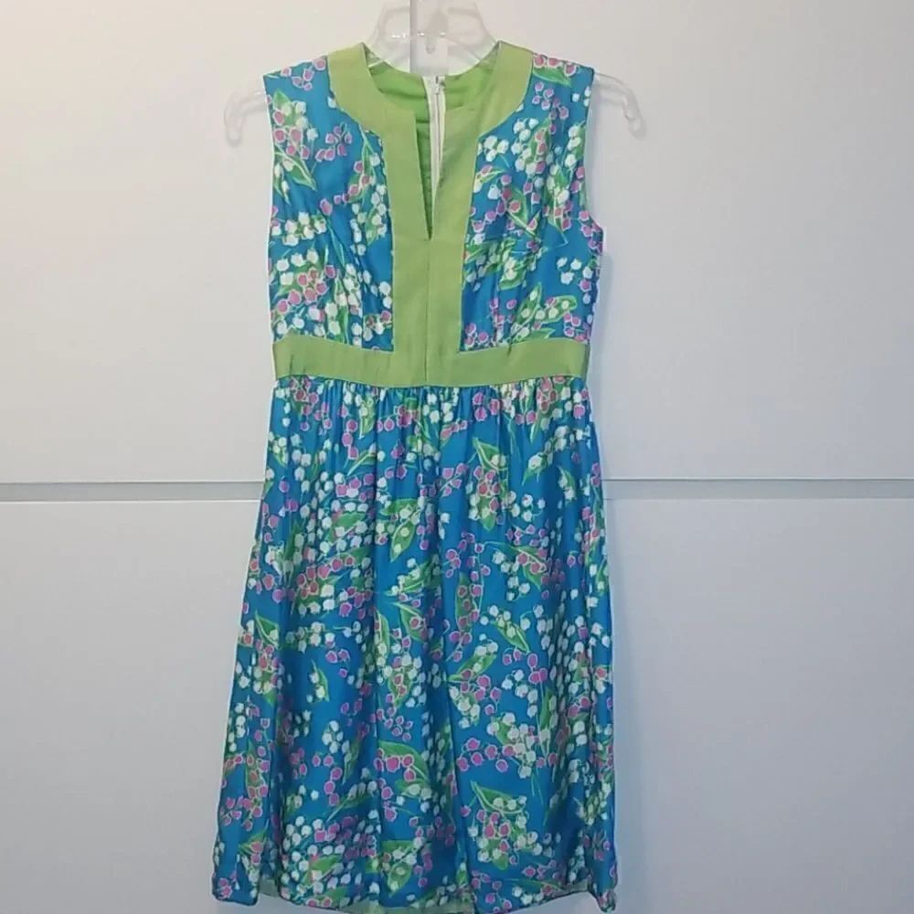 Vintage I.Magnin & Co. Silk Floral Dress, EUC